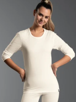 Sportshirt aus Merinowolle Natur
