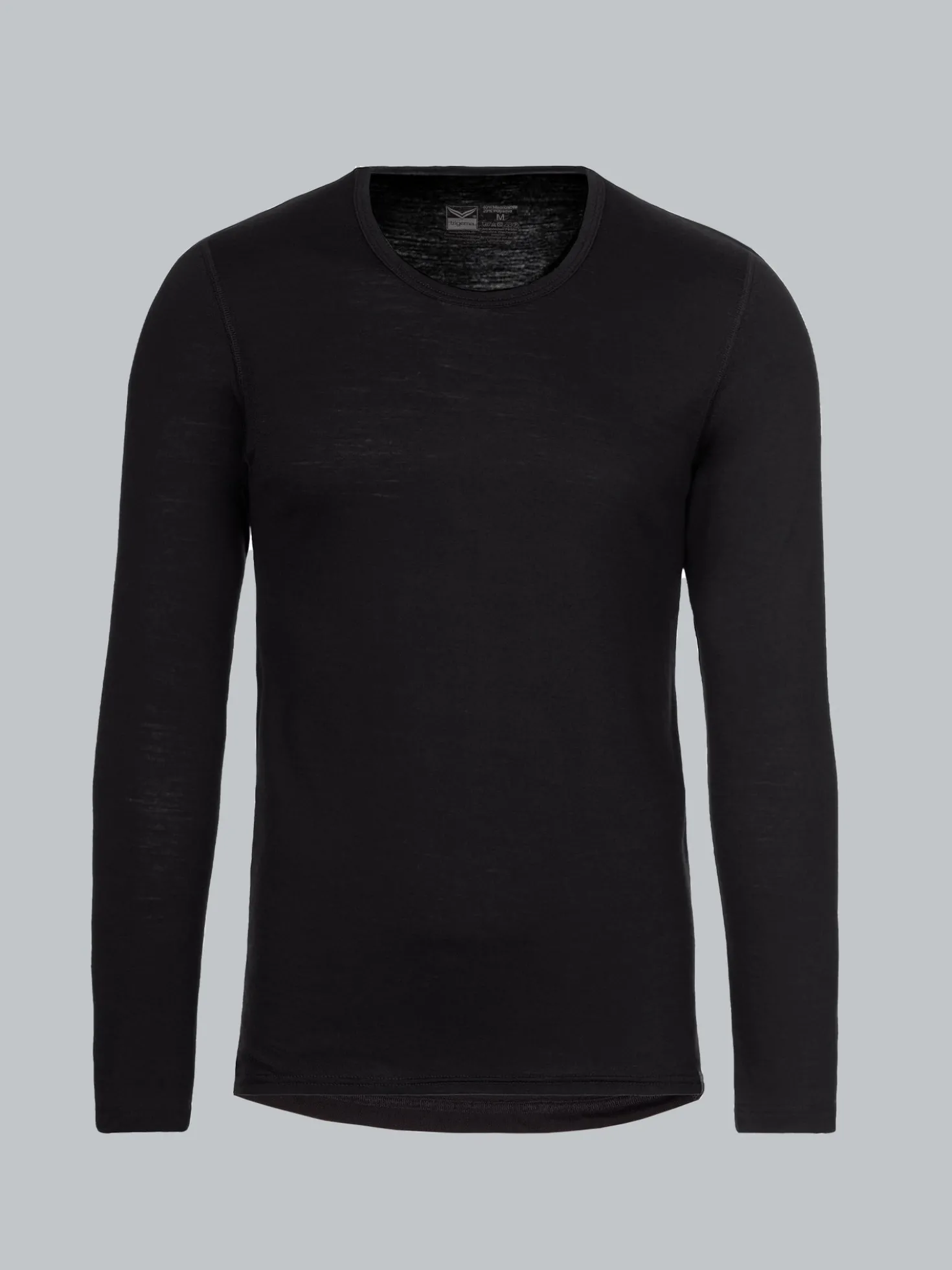 Sportshirt aus Merinowolle Schwarz