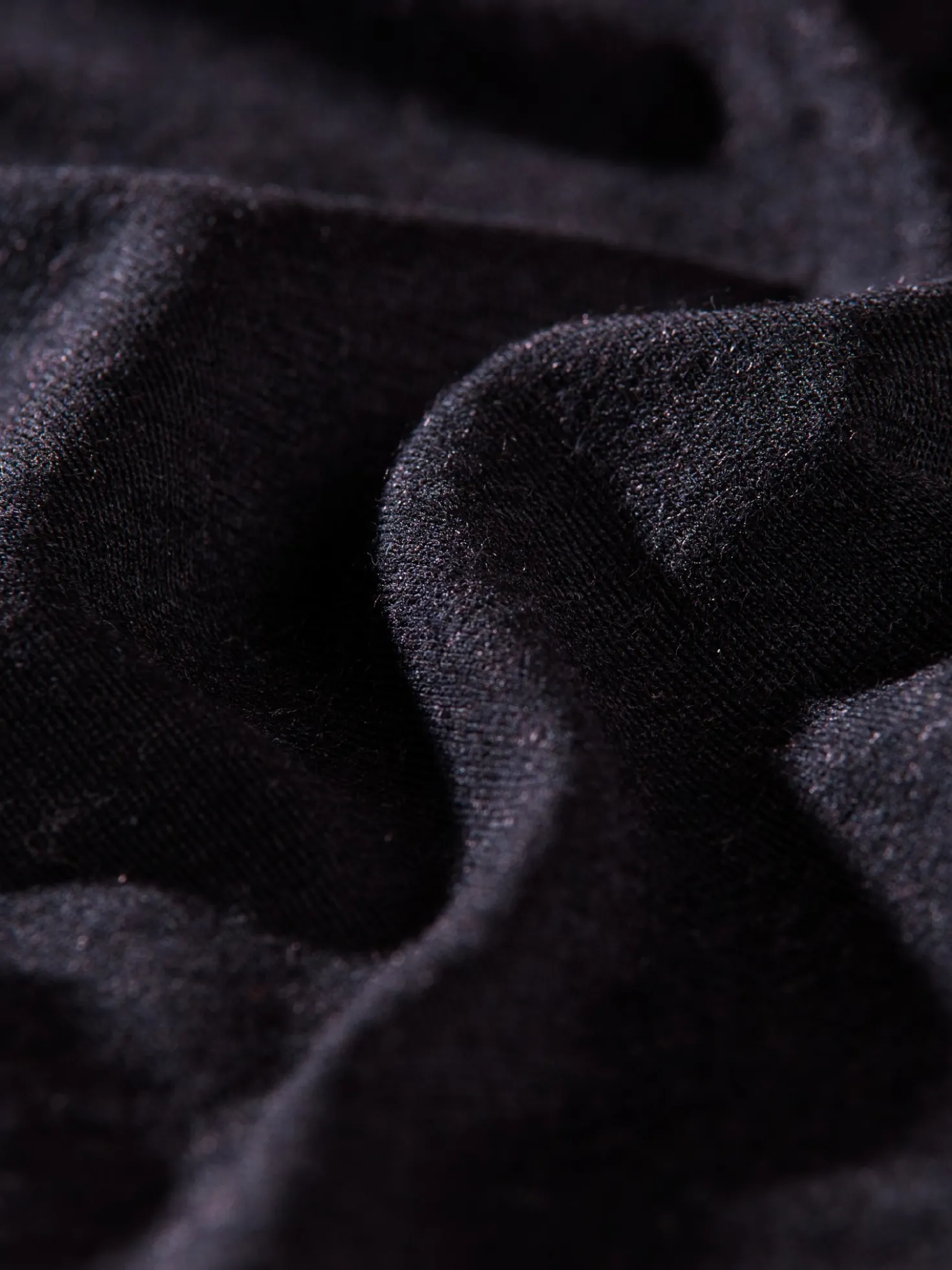 Sportshirt aus Merinowolle Schwarz