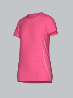 Sportshirt in Melange-Optik Flamingo