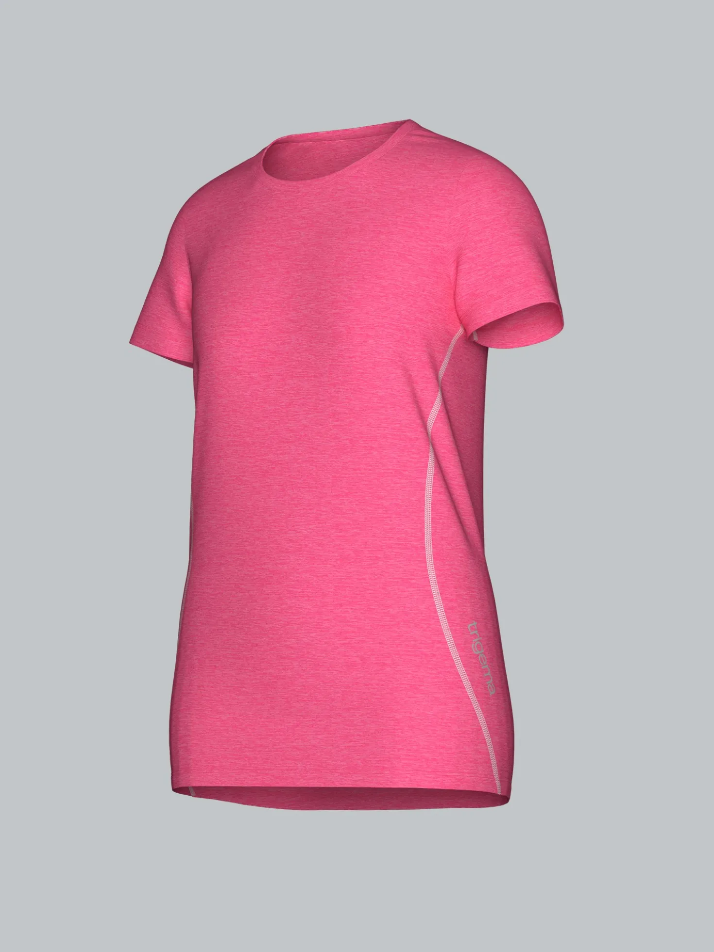 Sportshirt in Melange-Optik Flamingo
