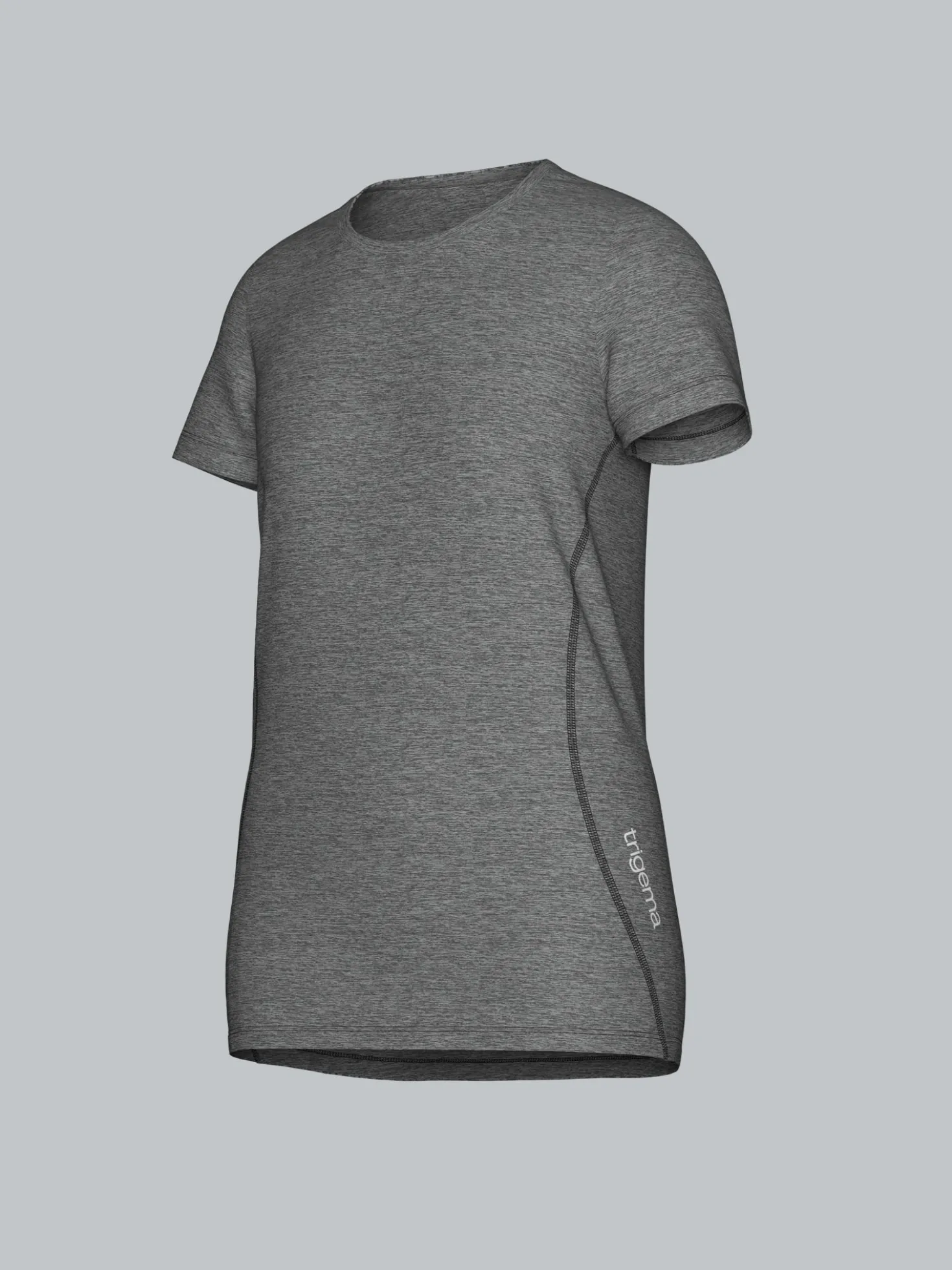 Sportshirt in Melange-Optik Schwarz/bunt