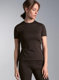 Sport-Shirt mit reflektierender Schwinge Mocca