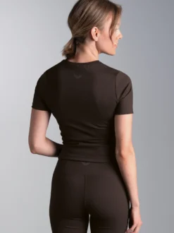 Sport-Shirt mit reflektierender Schwinge Mocca