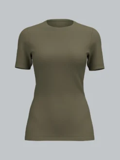 Sport-Shirt mit reflektierender Schwinge Khaki