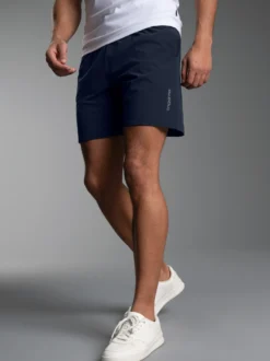 Sport-Shorts mit Innenslip aus Netz Navy