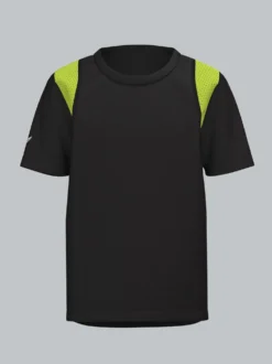 Sport T-Shirt mit Netzeinsätzen Schwarz
