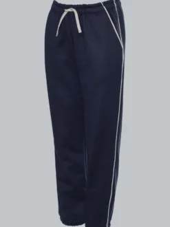 Sweathose mit Paspel Navy