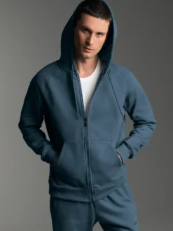 Sweatjacke mit Kapuze Jeans-melange