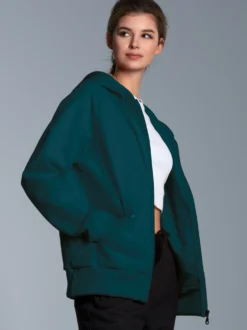 Sweatjacke mit Kapuze Saphir