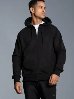 Sweatjacke mit Kapuze Schwarz