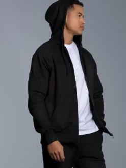 Sweatjacke mit Kapuze Schwarz