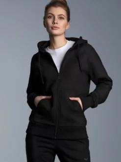 Sweatjacke mit Kapuze Schwarz