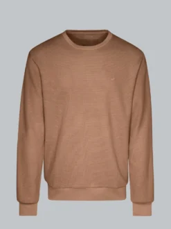 Sweatshirt in Waffeloptik Haselnuss