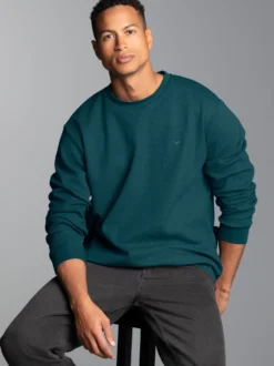 Sweatshirt in Waffeloptik Saphir