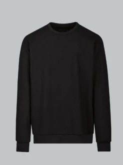 Sweatshirt in Waffeloptik Schwarz