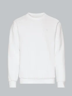 Sweatshirt in Waffeloptik Weiss
