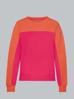 Sweatshirt in zweifarbigem Design Peach