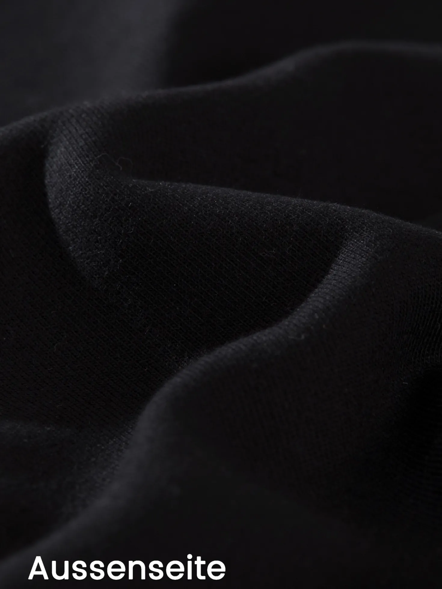 Sweatshirt mit angerauter Innenseite Schwarz