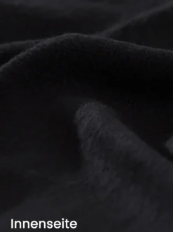 Sweatshirt mit angerauter Innenseite Schwarz