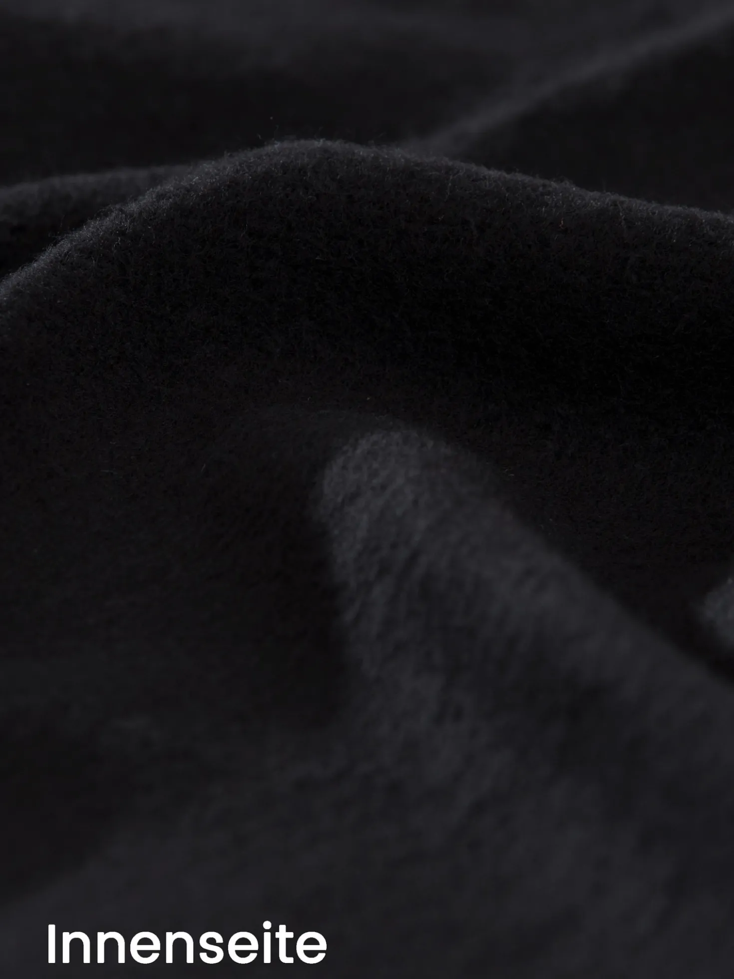 Sweatshirt mit angerauter Innenseite Schwarz