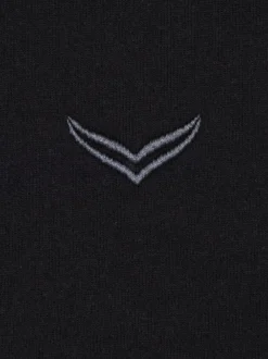 Sweatshirt mit angerauter Innenseite Schwarz