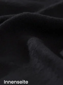 Sweatshirt mit angerauter Innenseite Schwarz