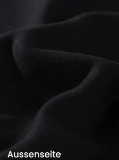 Sweatshirt mit angerauter Innenseite Schwarz
