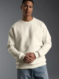 Sweatshirt mit angerauter Innenseite Natur