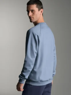 Sweatshirt mit angerauter Innenseite Pearl-blue