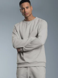 Sweatshirt mit angerauter Innenseite Grau-melange