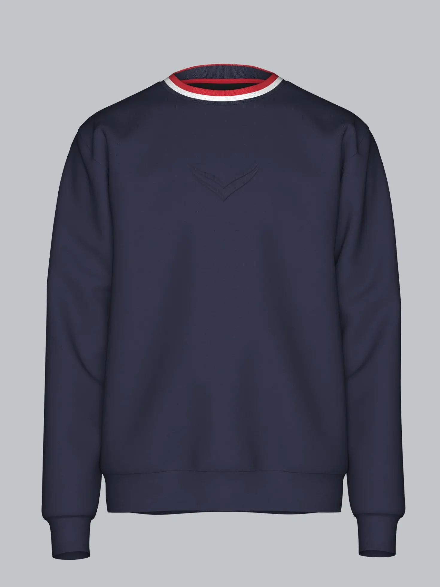 Sweatshirt mit 3D-Logo-Prägung Navy