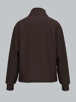 Sweatshirt mit modischem Reißverschluss Mocca