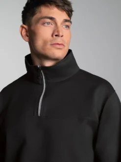 Sweatshirt mit Reißverschluss Schwarz