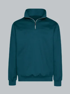 Sweatshirt mit Reißverschluss Petrol