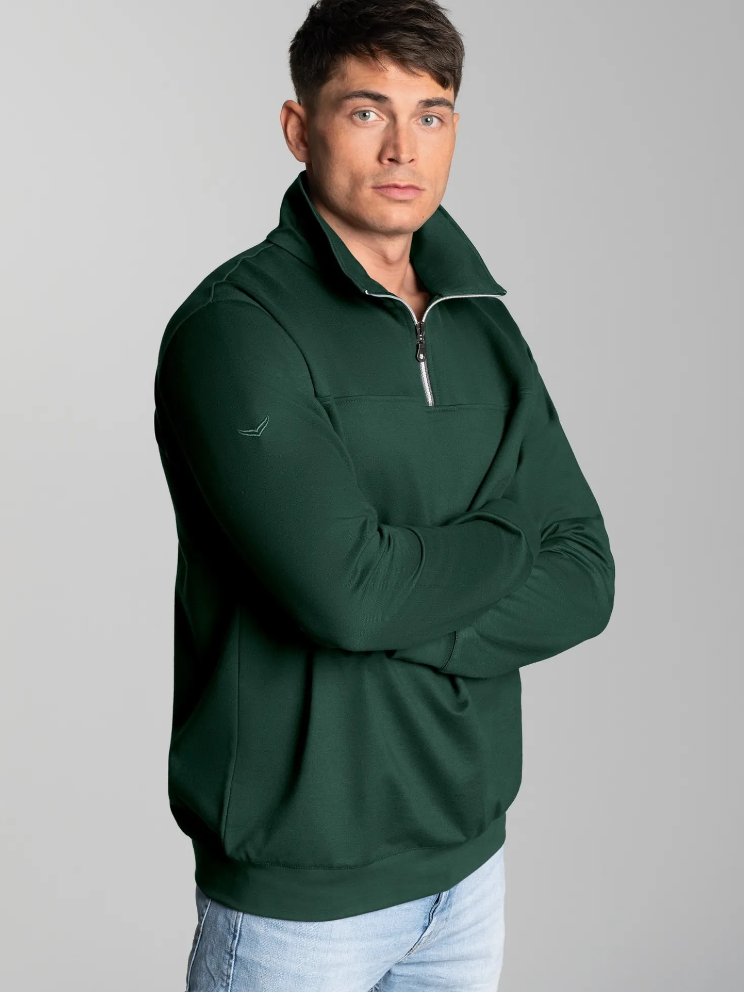 Sweatshirt mit Reißverschluss Tanne