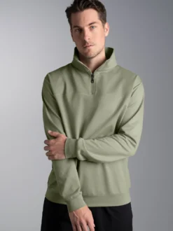 Sweatshirt mit Reißverschluss Salbei