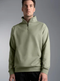 Sweatshirt mit Reißverschluss Salbei