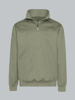 Sweatshirt mit Reißverschluss Salbei