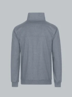 Sweatshirt mit Reißverschluss Steingrau-melange