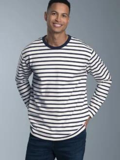 Sweatshirt mit Ringelmuster Natur