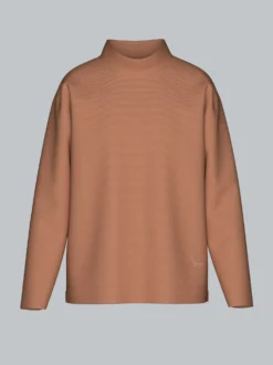Sweatshirt mit Stehkragen Haselnuss
