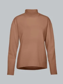 Sweatshirt mit Stehkragen Haselnuss