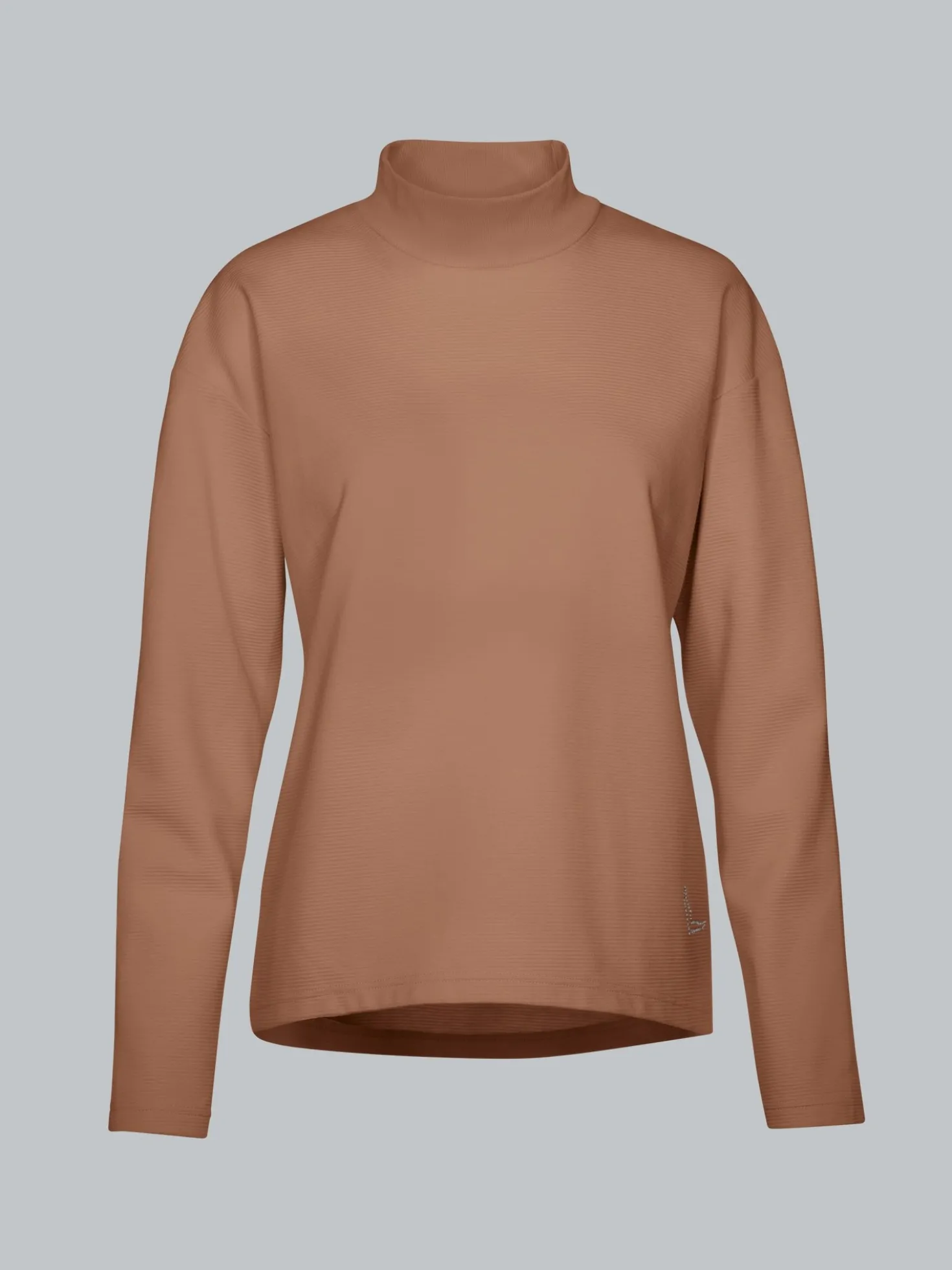 Sweatshirt mit Stehkragen Haselnuss