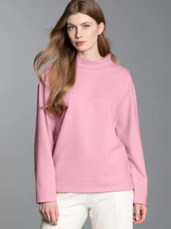 Sweatshirt mit Stehkragen Lilie