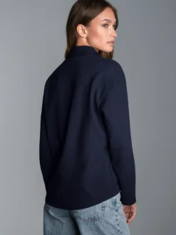 Sweatshirt mit Stehkragen Navy
