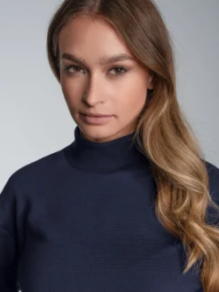 Sweatshirt mit Stehkragen Navy