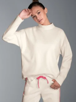 Sweatshirt mit Stehkragen Natur