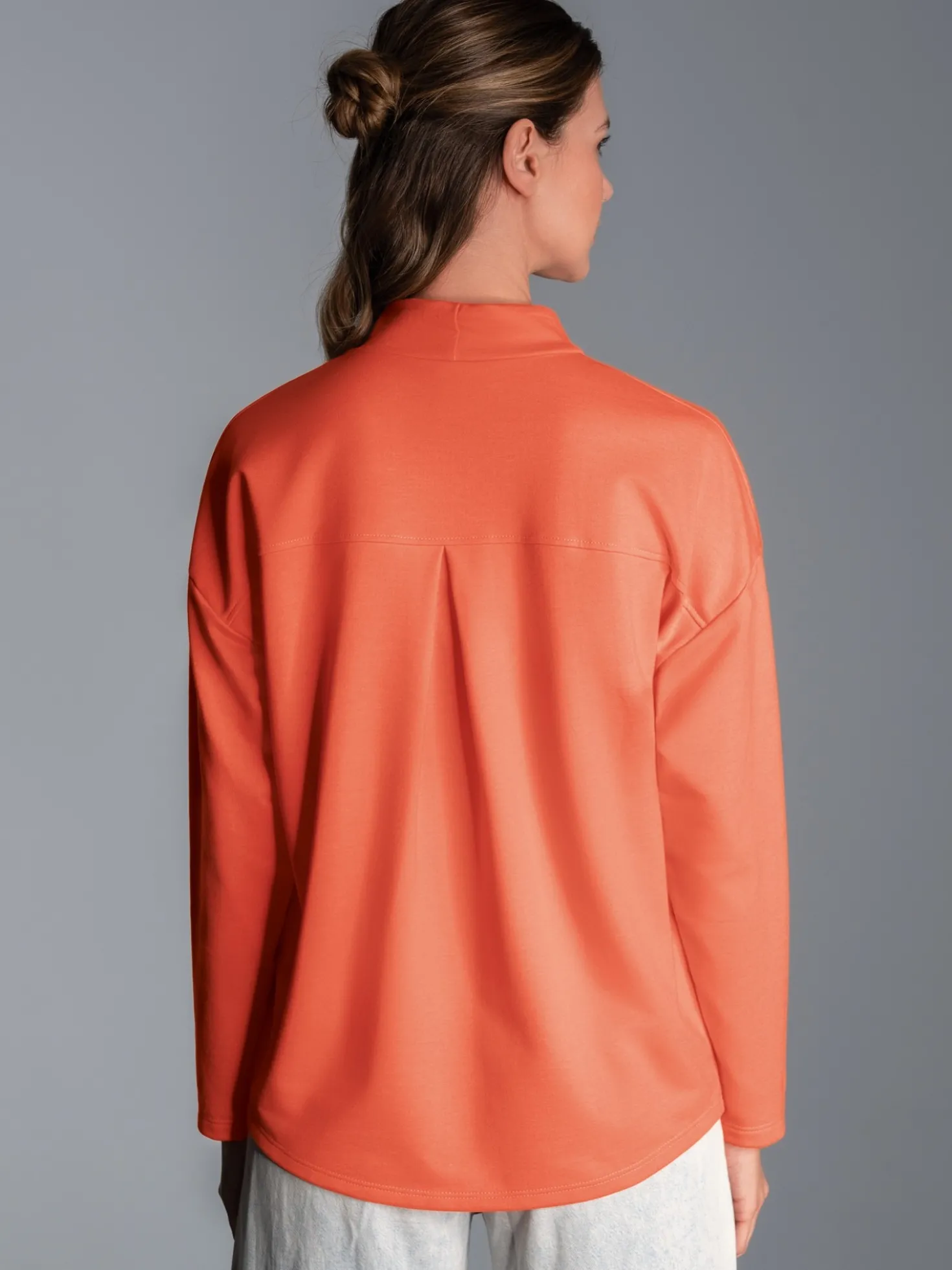 Sweatshirt mit Stehkragen Peach