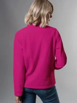 Taillierte Fleecejacke Magenta